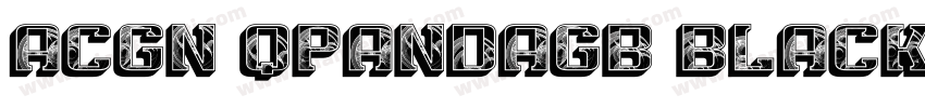 ACGN QPandaGB Black Regular字体转换